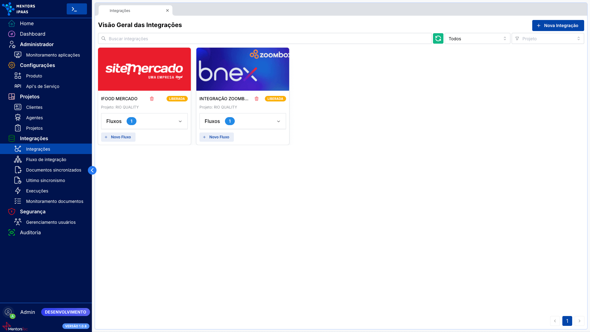 Visão Geral das Integrações